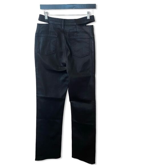 Jonathan Simkhai Amelia cut out black jeans coated pants Standard NWT 29 - Picture 10 of 12